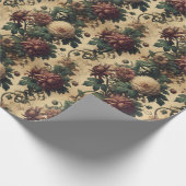 Eetherische dreiging - Gotisch botanisch ontwerp Cadeaupapier (Hoek)