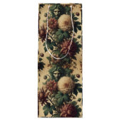 Eetherische dreiging - Gotisch botanisch ontwerp Wijn Cadeautas (Achterkant)