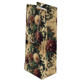 Eetherische dreiging - Gotisch botanisch ontwerp Wijn Cadeautas (Achterkant Gekanteld)