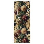 Eetherische dreiging - Gotisch botanisch ontwerp Wijn Cadeautas (Voorkant)