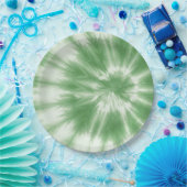 Eetherische echo's: zacht groen Stropdas-kleurstof Papieren Bordje (Feest)