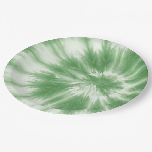 Eetherische echo's: zacht groen Stropdas-kleurstof Papieren Bordje (Gekanteld)