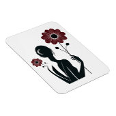 Eetherische elegantie – Vrouw & Bloemen Magneet (Rechterzijde)