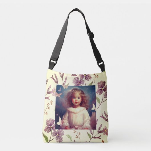Eetherische engelachtige  meisje crossbody tas (Voorkant)