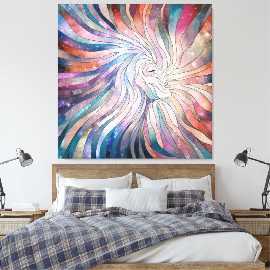 Eetherische essentie - mozaïekkunst canvas afdruk (Insitu (Slaapkamer))