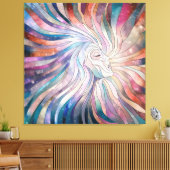 Eetherische essentie - mozaïekkunst canvas afdruk (Insitu (Woonkamer))