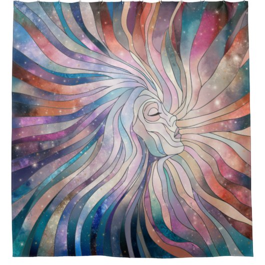 Eetherische essentie - mozaïekkunst douchegordijn (Voorkant)