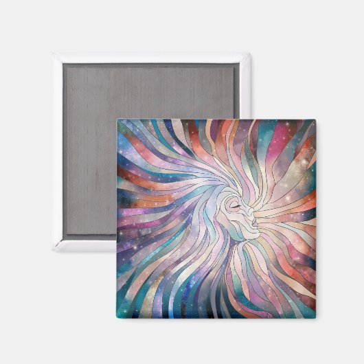 Eetherische essentie - mozaïekkunst magneet (Voorkant / Achterkant)