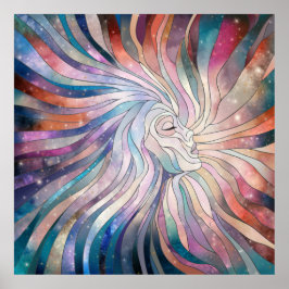 Eetherische essentie - mozaïekkunst poster