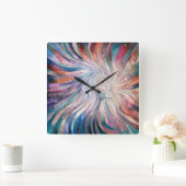 Eetherische essentie - mozaïekkunst vierkante klok (Huis)