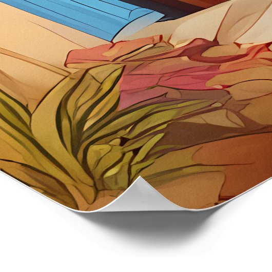 Eetherische essentie: portret van Afrikaanse drome Poster (Hoek)