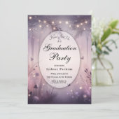 Eetherische Fairy Lights Forest Graduation Party Kaart (Staand voorkant)