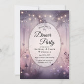 Eetherische Fairy Lights Forest Home Dinner Party Kaart (Voorkant)