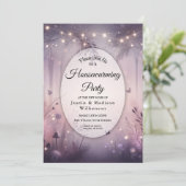 Eetherische Fairy Lights Forest Housewarming Party Kaart (Staand voorkant)
