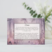 Eetherische Fairy Lights Forest Wedding Informatiekaartje (Staand voorkant)