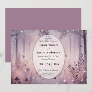 Eetherische Fairy Lights Forest Wedding Kaart