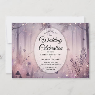 Eetherische Fairy Lights Forest Wedding Kaart
