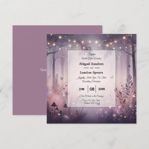 Eetherische Fairy Lights Forest Wedding Kaart