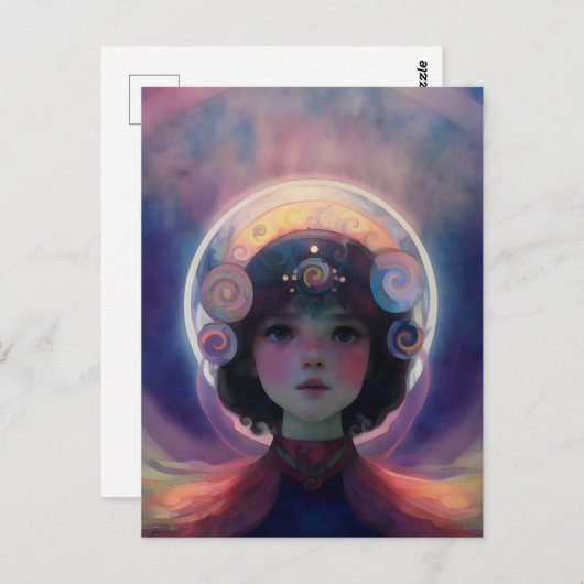 Eetherische fantasie Hemelse Kind Droomwachter Briefkaart (Voorkant / Achterkant)