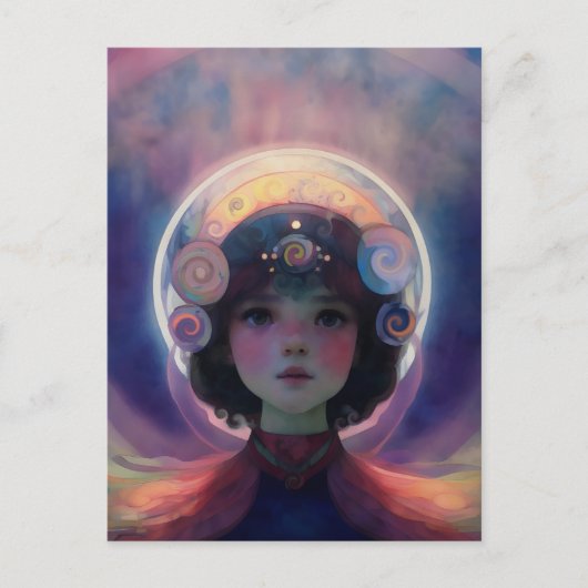 Eetherische fantasie Hemelse Kind Droomwachter Briefkaart (Voorkant)