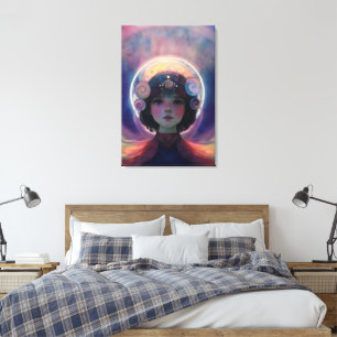 Eetherische fantasie Hemelse Kind Droomwachter Canvas Afdruk