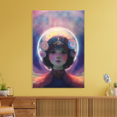 Eetherische fantasie Hemelse Kind Droomwachter Canvas Afdruk (Insitu (Woonkamer))