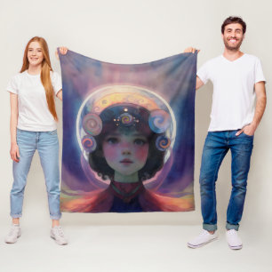 Eetherische fantasie Hemelse Kind Droomwachter Fleece Deken