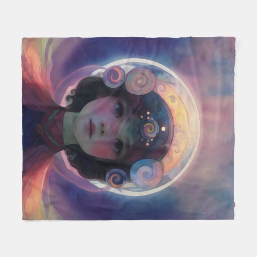 Eetherische fantasie Hemelse Kind Droomwachter Fleece Deken (Voorkant (Horizontaal))