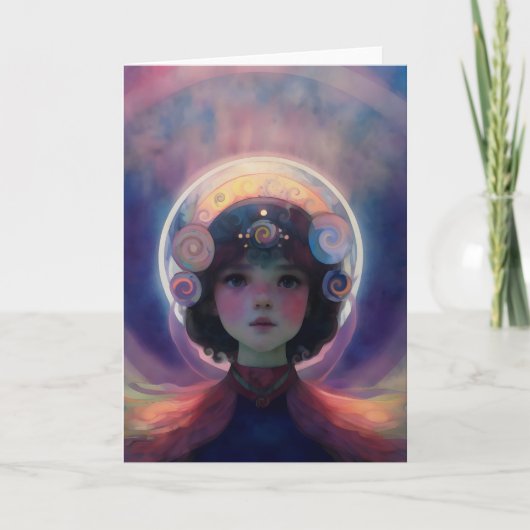 Eetherische fantasie Hemelse Kind Droomwachter Kaart (Voorkant)