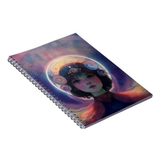 Eetherische fantasie Hemelse Kind Droomwachter Notitieboek (Rechterzijde)