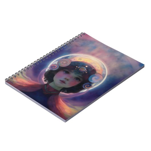 Eetherische fantasie Hemelse Kind Droomwachter Notitieboek (Linkerzijde)