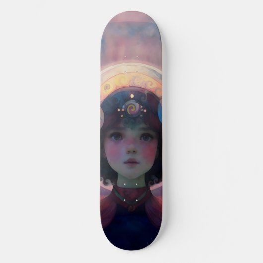 Eetherische fantasie Hemelse Kind Droomwachter Persoonlijk Skateboard (Voorkant)