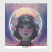 Eetherische fantasie Hemelse Kind Droomwachter Sticker (Vel)