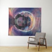 Eetherische fantasie Hemelse Kind Droomwachter Wandkleed (In Situ (horizontaal))