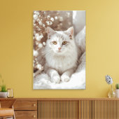 Eetherische Feline Serenity Canvas (Insitu (Woonkamer))
