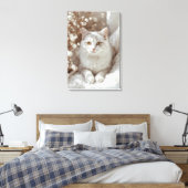 Eetherische Feline Serenity Canvas (Insitu (Slaapkamer))