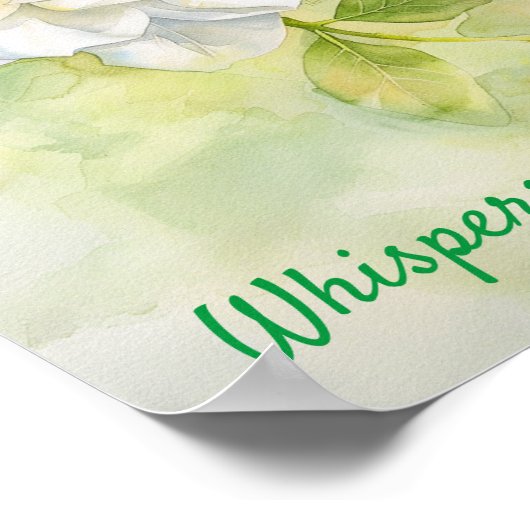 Eetherische Gardenia: een dans van licht en bloemb Poster (Hoek)