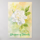 Eetherische Gardenia: een dans van licht en bloemb Poster (Voorkant)