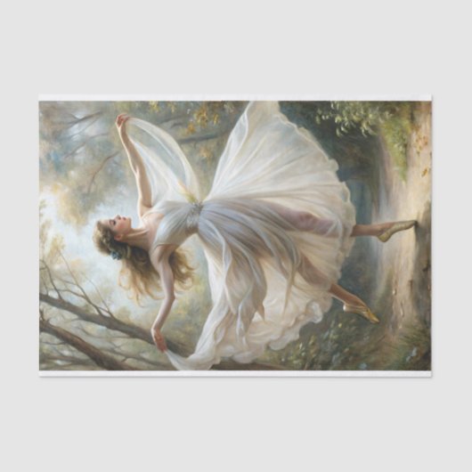 Eetherische genade: decoupage van het bosballet tissuepapier (Voorkant)