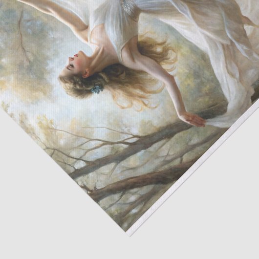 Eetherische genade: decoupage van het bosballet tissuepapier (Detail)