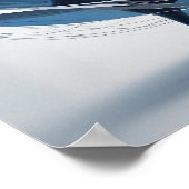 Eetherische Grace Blauw Ballet Danser in Beweging Poster (Hoek)