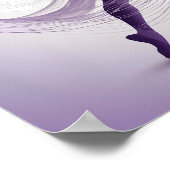 Eetherische Grace Paarse balletdanser in beweging Poster (Hoek)