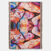 Eetherische Guardian Embrace - Fantasy Glas in loo Deken (Voorkant Verticaal)