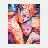 Eetherische Guardian Embrace - Fantasy Glas in loo Fleece Deken (Voorkant)