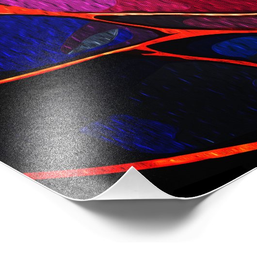 Eetherische Guardian Embrace - Fantasy Glas in loo Foto Afdruk (Hoek)