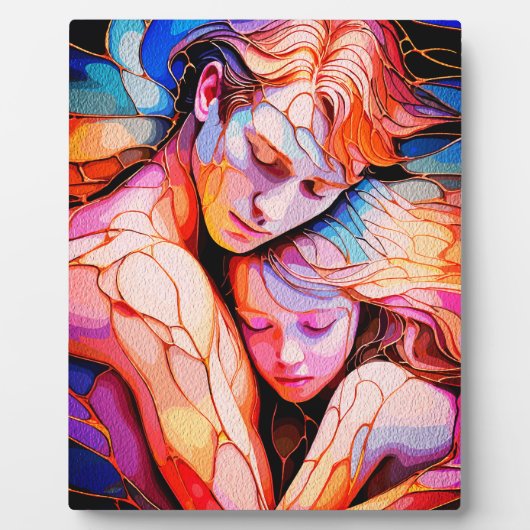 Eetherische Guardian Embrace - Fantasy Glas in loo Fotoplaat (Voorkant)