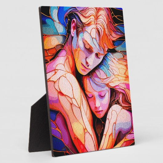 Eetherische Guardian Embrace - Fantasy Glas in loo Fotoplaat (Zijkant)