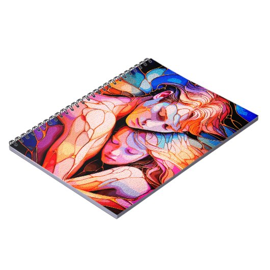 Eetherische Guardian Embrace - Fantasy Glas in loo Notitieboek (Linkerzijde)