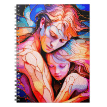 Eetherische Guardian Embrace - Fantasy Glas in loo