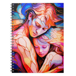 Eetherische Guardian Embrace - Fantasy Glas in loo Notitieboek